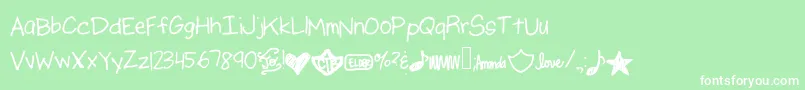 Ajputmefirst Font – White Fonts on Green Background