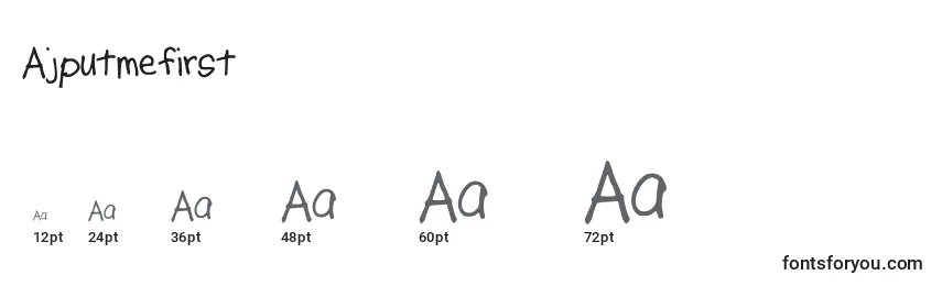 Размеры шрифта Ajputmefirst