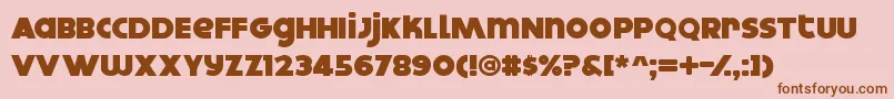 Dokyo Font – Brown Fonts on Pink Background