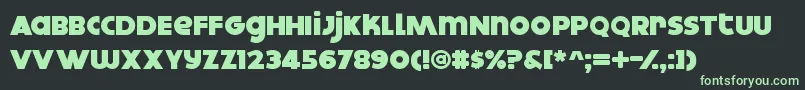 Dokyo-fontti – vihreät fontit mustalla taustalla