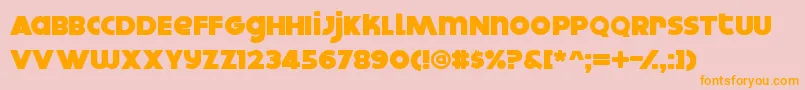 Dokyo Font – Orange Fonts on Pink Background