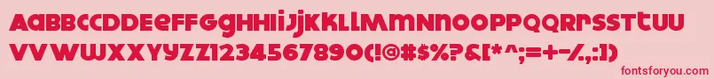 Dokyo Font – Red Fonts on Pink Background