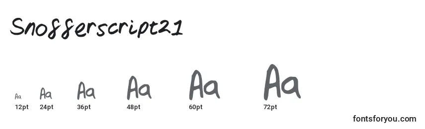 Snofferscript21 Font Sizes