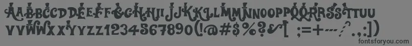 Willywonka Font – Black Fonts on Gray Background