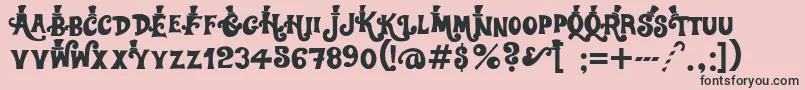 Willywonka Font – Black Fonts on Pink Background