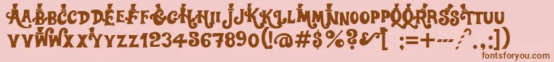 Willywonka Font – Brown Fonts on Pink Background