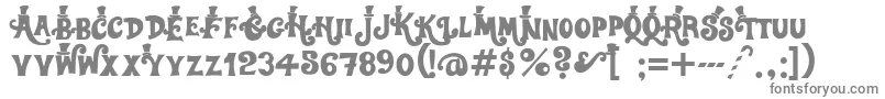 Willywonka Font – Gray Fonts on White Background