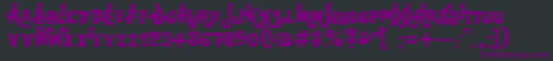 Willywonka Font – Purple Fonts on Black Background