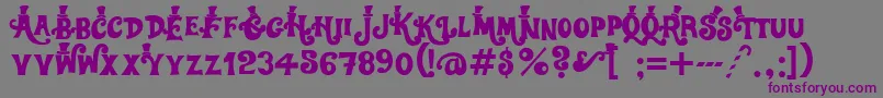 Willywonka Font – Purple Fonts on Gray Background