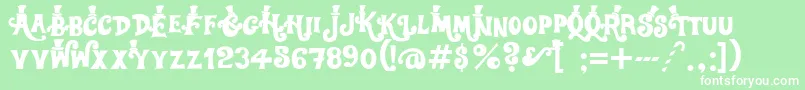 Willywonka Font – White Fonts on Green Background