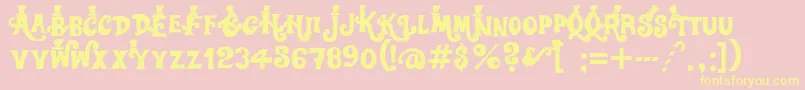 Willywonka Font – Yellow Fonts on Pink Background