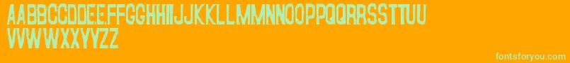 Fearofapunkplanet Font – Green Fonts on Orange Background