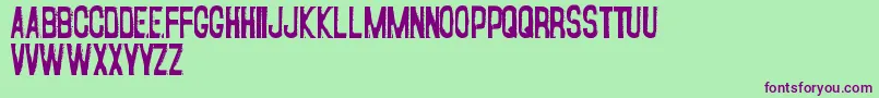 Fearofapunkplanet Font – Purple Fonts on Green Background