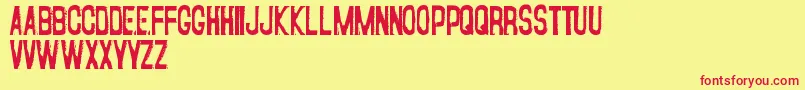 Fearofapunkplanet Font – Red Fonts on Yellow Background