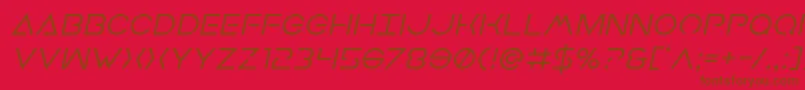 Earthorbiterital Font – Brown Fonts on Red Background