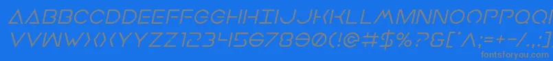 More about Earthorbiterital Font Earthorbiterital Font – Gray Fonts on Blue Background