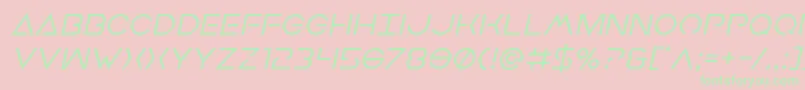 Earthorbiterital-fontti – vihreät fontit vaaleanpunaisella taustalla