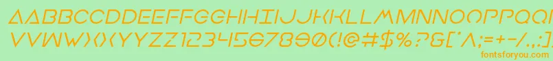 Earthorbiterital Font – Orange Fonts on Green Background