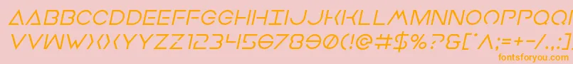 Earthorbiterital Font – Orange Fonts on Pink Background