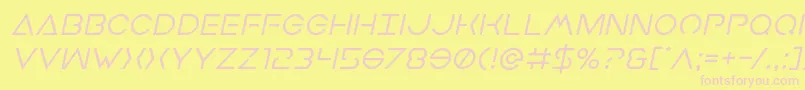 Шрифт Earthorbiterital – розовые шрифты на жёлтом фоне