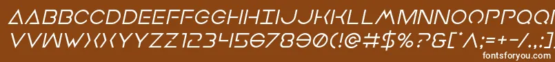 Earthorbiterital-fontti – valkoiset fontit ruskealla taustalla