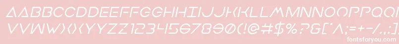 フォントEarthorbiterital – ピンクの背景に白い文字