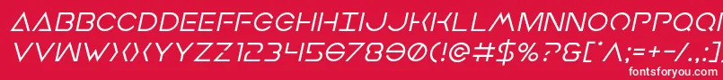 Earthorbiterital Font – White Fonts on Red Background