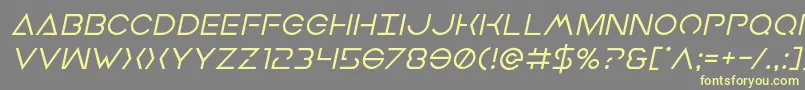 Earthorbiterital Font – Yellow Fonts on Gray Background