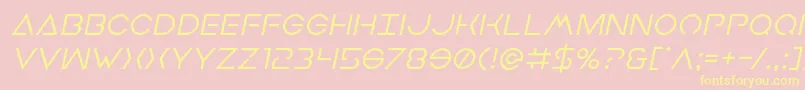 Earthorbiterital Font – Yellow Fonts on Pink Background