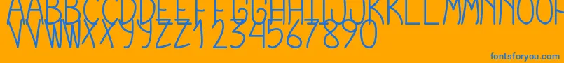 CursiExtraTfb Font – Blue Fonts on Orange Background