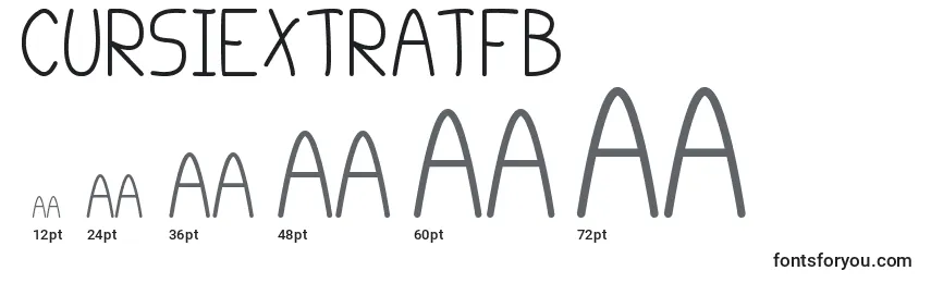 CursiExtraTfb Font Sizes