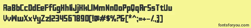 Sujetabold Font – Black Fonts on Yellow Background