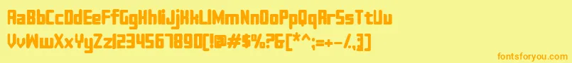 Sujetabold Font – Orange Fonts on Yellow Background