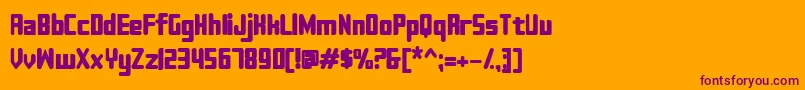 Sujetabold Font – Purple Fonts on Orange Background