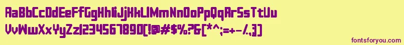 Sujetabold Font – Purple Fonts on Yellow Background