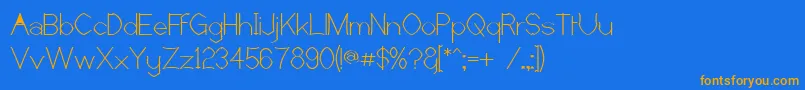 Castorr Font – Orange Fonts on Blue Background