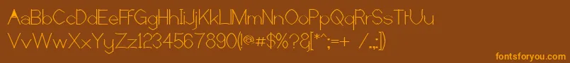 Castorr Font – Orange Fonts on Brown Background