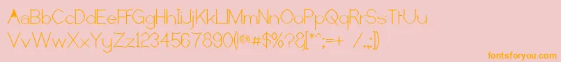 Castorr Font – Orange Fonts on Pink Background