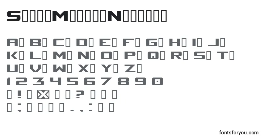 Czcionka SpaceMarineNominal – alfabet, cyfry, specjalne znaki
