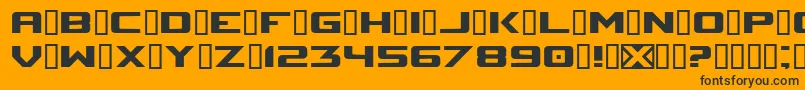 SpaceMarineNominal Font – Black Fonts on Orange Background