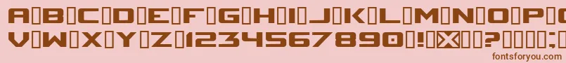 Шрифт SpaceMarineNominal – коричневые шрифты на розовом фоне