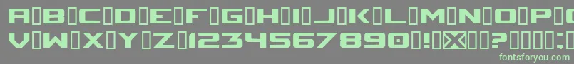 SpaceMarineNominal-fontti – vihreät fontit harmaalla taustalla