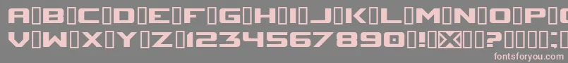 Шрифт SpaceMarineNominal – розовые шрифты на сером фоне