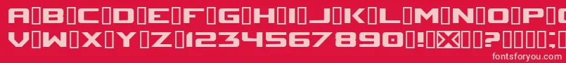 フォントSpaceMarineNominal – 赤い背景にピンクのフォント