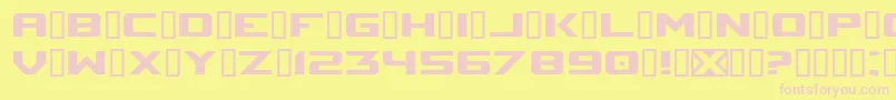 SpaceMarineNominal Font – Pink Fonts on Yellow Background