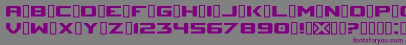 SpaceMarineNominal Font – Purple Fonts on Gray Background