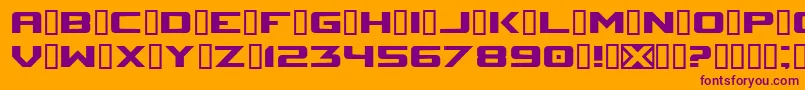 SpaceMarineNominal Font – Purple Fonts on Orange Background