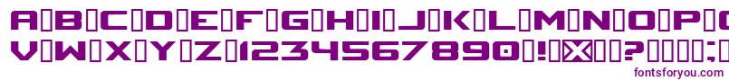 フォントSpaceMarineNominal – 白い背景に紫のフォント