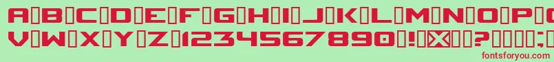 Шрифт SpaceMarineNominal – красные шрифты на зелёном фоне