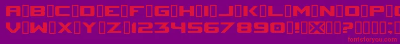 SpaceMarineNominal Font – Red Fonts on Purple Background